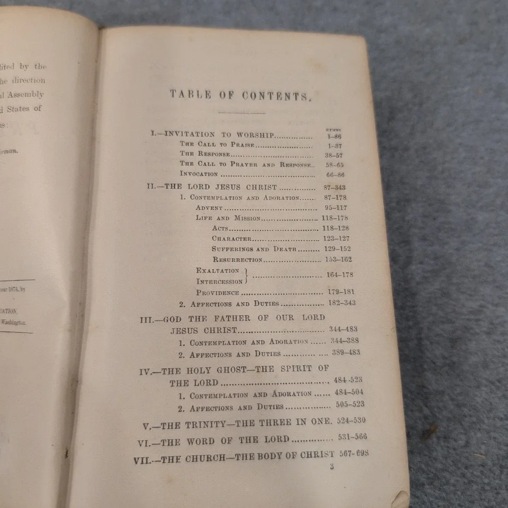 The Presbyterian Hymnal 1874 Philadelphia Presbyterian Board of Publication Book - Picture 3 of 6